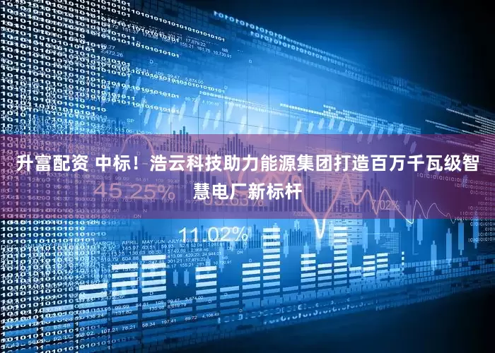 升富配资 中标！浩云科技助力能源集团打造百万千瓦级智慧电厂新标杆