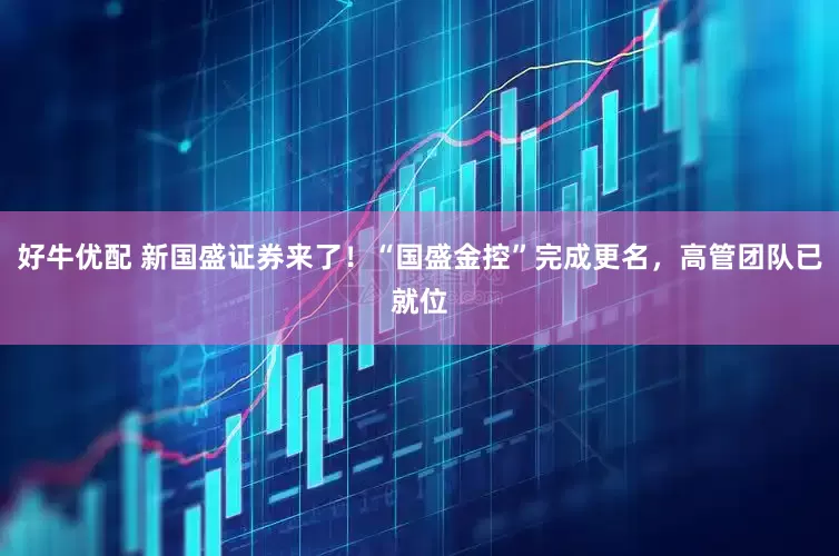好牛优配 新国盛证券来了！“国盛金控”完成更名，高管团队已就位